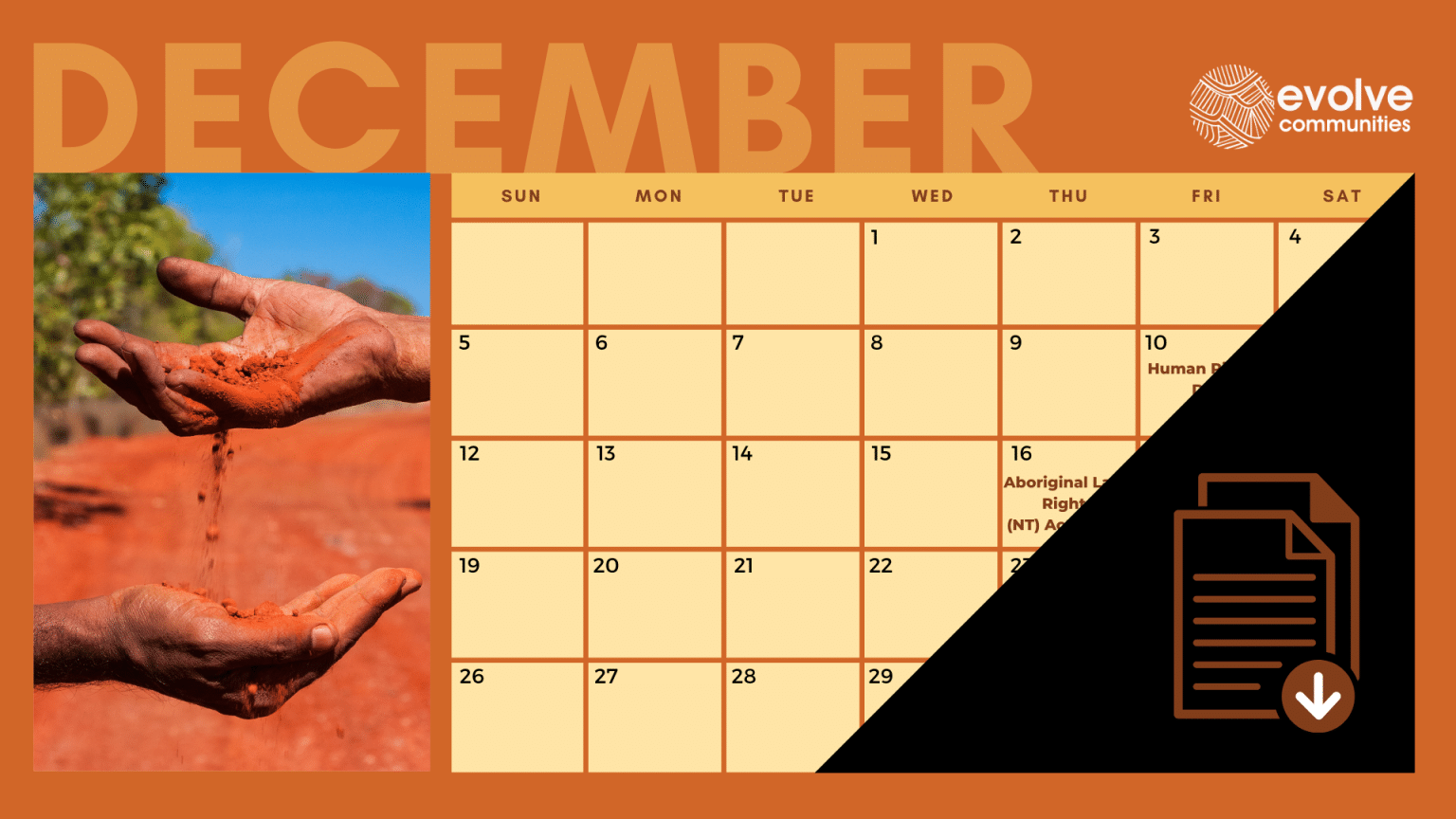 Evolves Calendar of Significant Indigenous Dates Acknowledging our